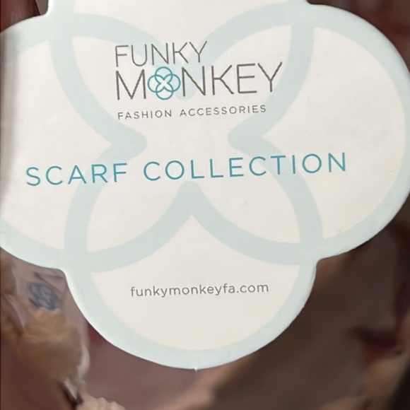 Funky monkey floral scarf with trim - Picture 6 of 9
